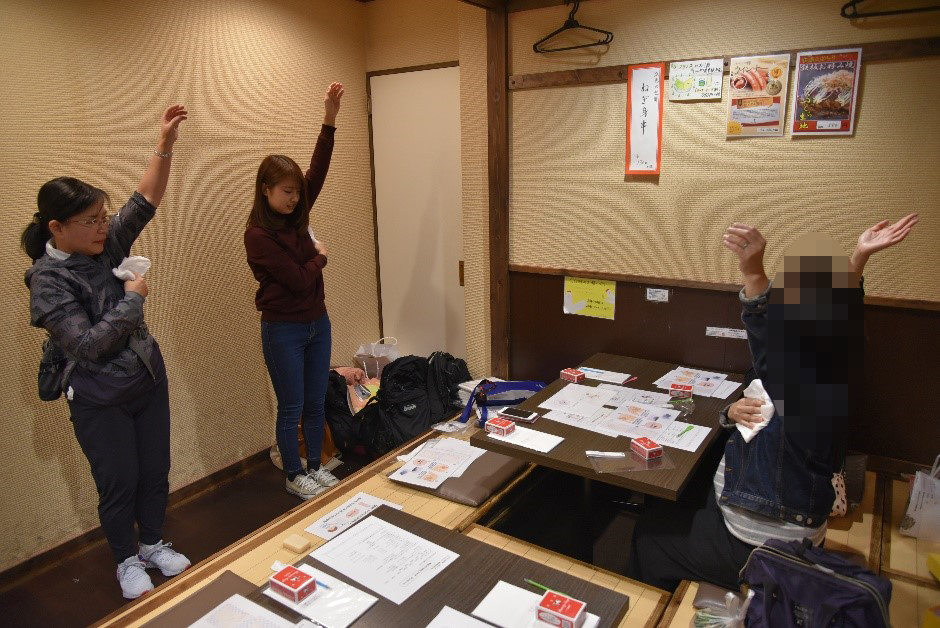 手ぬぐいヘルスケアの様子写真